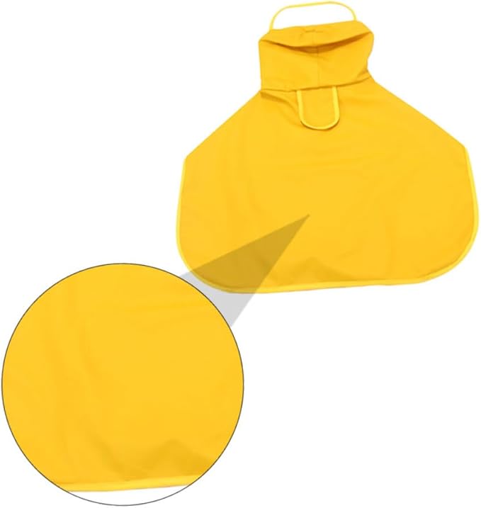 Uonlytech Waterproof Dog Raincoat Hooded Pet Rain Jacket Pu Leather Medium Outdoor Dog Rainwear for Pet Supplies