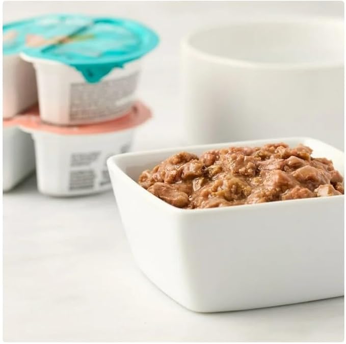 Tuna and Salmon Cuts in Gravy Wet Cat Food, Complete + Balanced Variety Pack ~ (2.64 Oz Split Cups) ~ (12 Pack) ~ Made Without Added Artificial Preservatives.