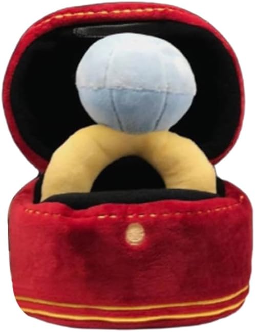 Squeaky Stuffed Engagement Rings Shape Dog Chew Toy Soft Cleaning Massage Supplies Pet Plush Rings Molar Pet Supplies (Style-A)