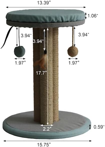 EveryYay by Petco Scratchin' The Surface Cat Scratcher with 3-Sided Play Post, 20.5" H