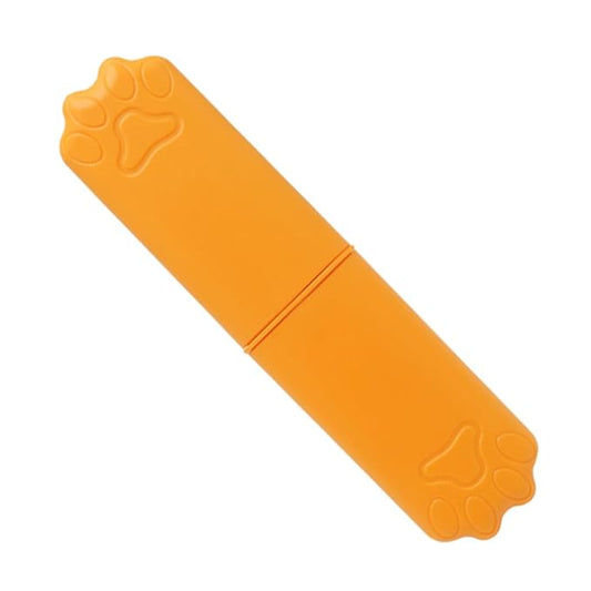 Cabilock Pet Comb for Cats and Dogs, Dematting Shedding Brush with Fine Teeth, Orange Plastic Grooming Hair Removal Tool for Small to Medium Pets
