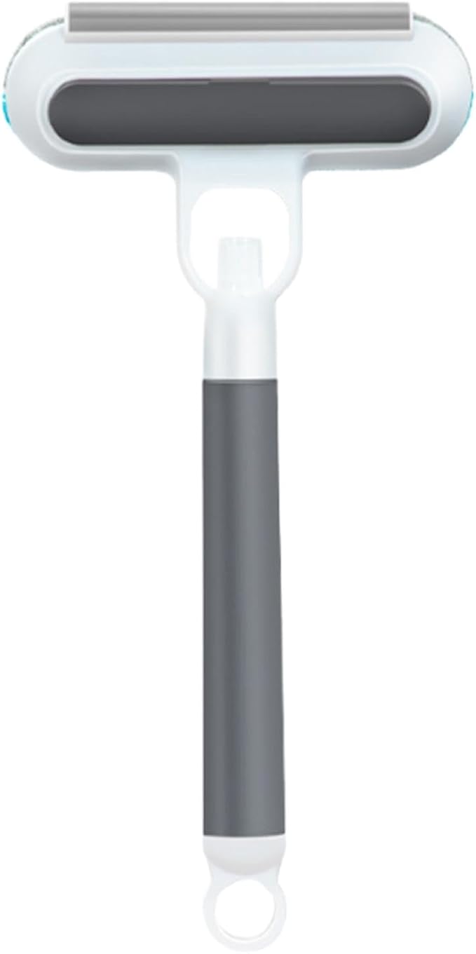 Pet Hair Removal Brush Glass with Cleaning Brush Multipurpose Shedding Tool Pet Grooming Tool for Doors Laundry Glass, Gray