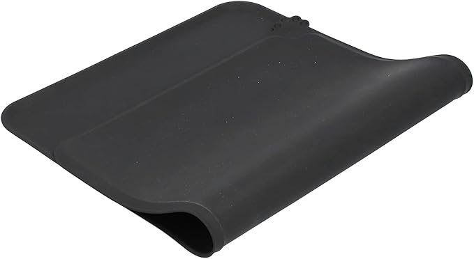 Silicone Non Slip Pet Feeding Bowl Mat for Dogs, Leakproof Dog Placemat for Food and Water, 11.8x18.9in Pet Supplies (Black)