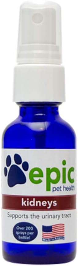 Kidneys – All Natural Electrolyte Supplement to Support The Kidneys and Urinary Tract – Helps with Frequent Urination – Restores Energy in Pet – Great for Cats (Spray, 1 Ounce)