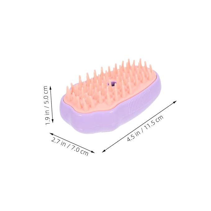 SUPVOX 2pcs Pet Hair Steaming Brush Multi-function Cat Dog Bathing Tool Portable Massage Brush for Gentle Grooming and Spa