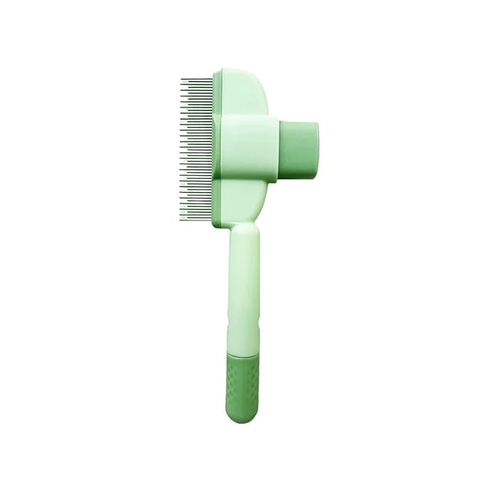 Knotting Comb Pet Hair Remover Self-Cleaning Dog Cleaning Tools Supplies Grooming Fine-toothed(Green)