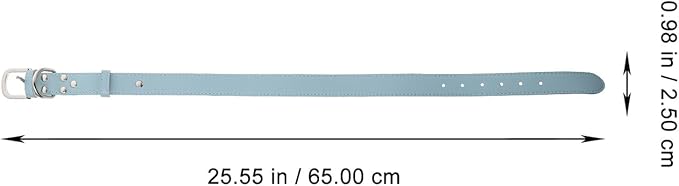 Kichvoe Pu Adjustable Dog Collar for Outdoor Use, Light Blue XL Pet Neck Ring, Soft Pu Material Puppy and Cat Collar, Dog Safety Supply for Sensitive Skin