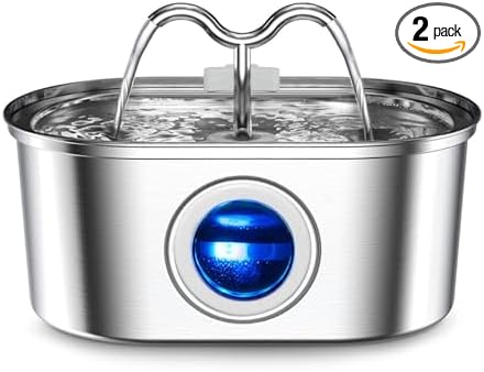 Selene The Doggy Fountain, Quiet Floor-Standing Pet Water Fountain, Automatic Dog Watering Dispenser Bowl Feeding & Watering Supplies (Two Drinking Fountains)
