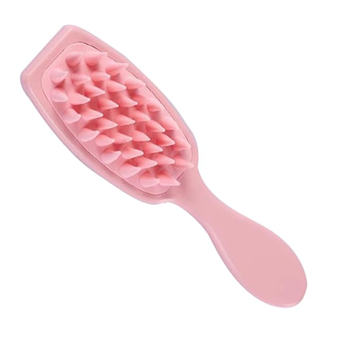 BESTonZON Pet Bath Massage Brush Dog Grooming Brush Silicone Handle Soft Bristles Puppy Bathing Supplies Hair Cleaning Comb for Dogs and Cats