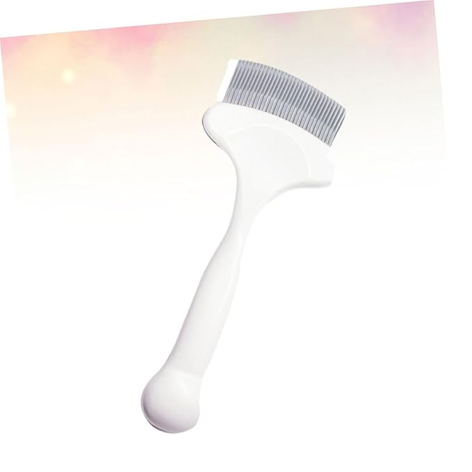 Cat Hair Comb Grooming Tool with Elastic Pins for Cleaning Easily Removes Tangles Knots and Loose Hair for Cat Grooming White