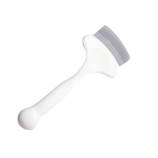 Pet Cleaning Comb Cat Grooming Comb Loosens Hair Knots Safe Abs Material Elastic Pins White