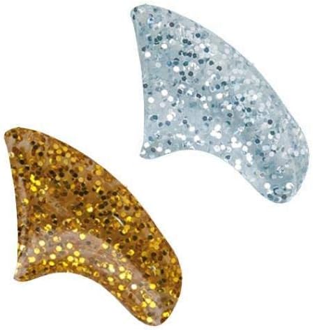 Champagne Combo Soft Nail Caps Cats Claws 40pk (20 Gold Glitter - 20 Silver Glitter) Large Size