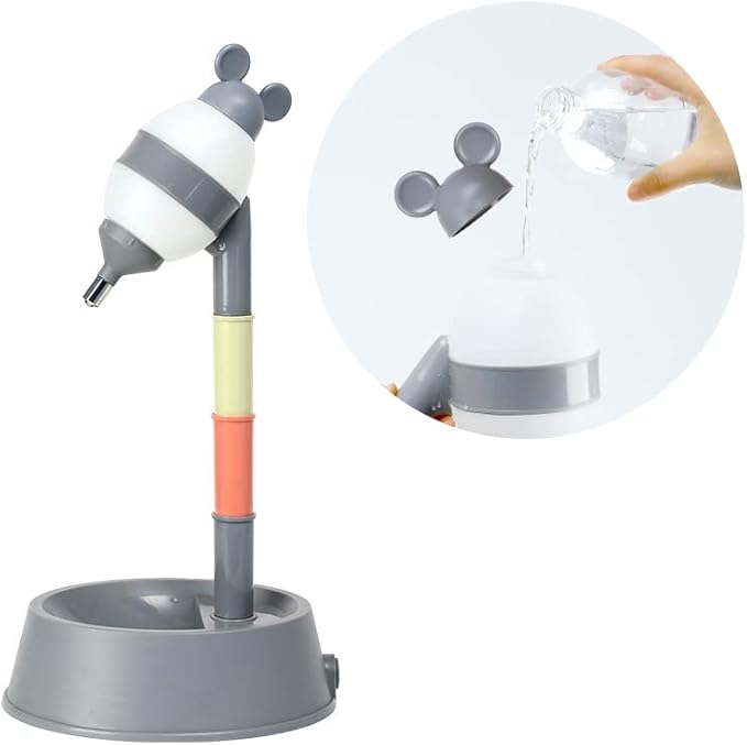 Buyter 2 in 1 Cat Feeder,Adjustable Dog Food Feeder & Water Dispenser,Pet Food Water Dish 2.2L Food and 528ML Waterer