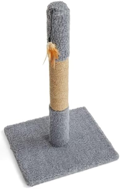 EveryYay by Petco Essentials Scratchin' The Surface Post with Scratcher Cat Toy, Grey, 26"
