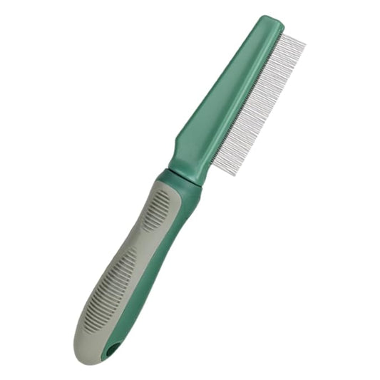 Portable Grooming Comb for Cats Reusable Removes Matted Fur Metal Fine Teeth Comfortable to Hold Handle