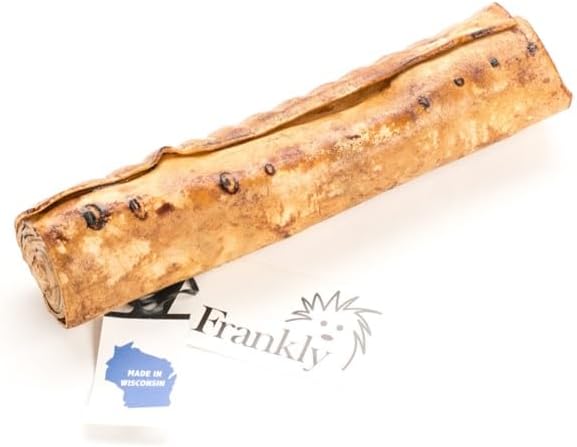 Frankly Original Pet - Peanut Butter Flavored Mega Beef Roll for Dogs - High Protein Collegen Packed - Rawhide Free! - Made in The U.S.A. - 12" Roll (Mega PB)