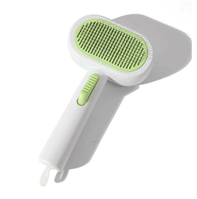 simplely easy Cleaning Pet Spray Hair Removal Comb with Release Button,double sided massagae cleaning Waterproof Pet Grooming Brushes short long hair dogs and cats pets