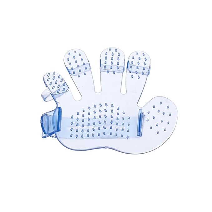 6 Pcs Cat Bathing Grooming Set - Adjustable Mesh Bathing Bag, Nail Clipper, Mesh Muzzle, Massage Brush, Tick Remover Tool & Nail File (Blue)