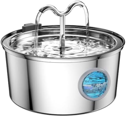 Selene The Doggy Fountain, Quiet Floor-Standing Pet Water Fountain, Automatic Dog Watering Dispenser Bowl Feeding & Watering Supplies (3.2L Round Wave)