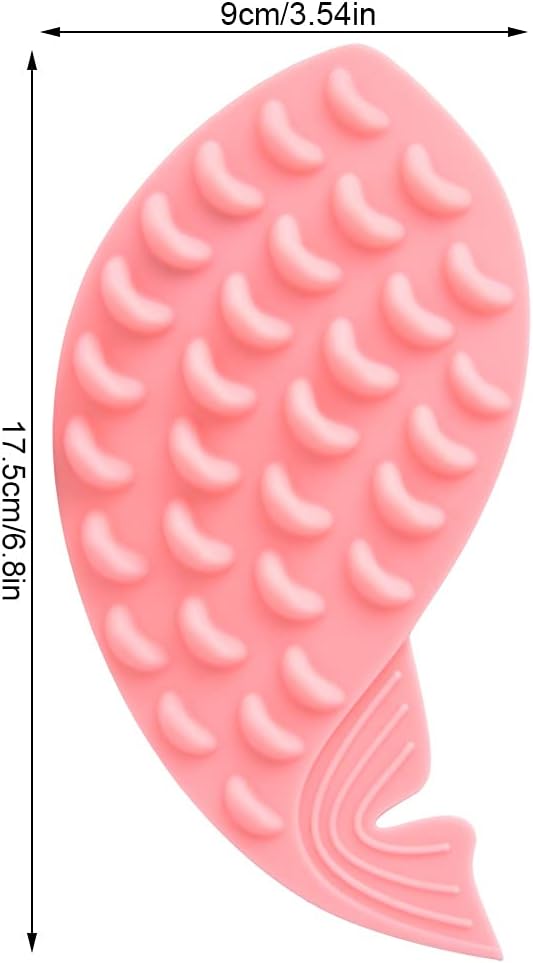 Whale Shape Wall Mount Cat Grooming Brush, Self Adhesive Silicone Massage Scratcher with Catnip, Removable Hair Cleaning Tool for Cats