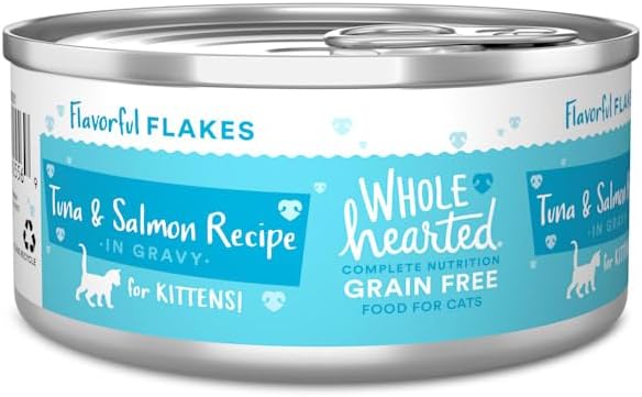 WholeHearted Grain-Free Tuna & Salmon Recipe in Gravy Wet Food for Kittens, 5.5 oz., Case of 12