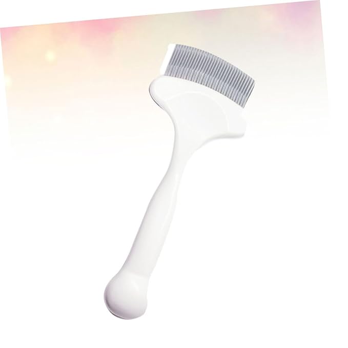 Pet Cleaning Comb Cat Grooming Comb Loosens Hair Knots Safe Abs Material Elastic Pins White