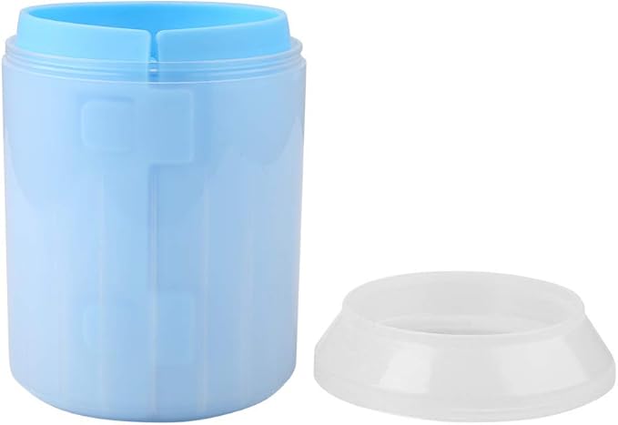 Portable Pet Paws Cleanseing Cup, Multifunctional Grooming Tool for Cats and Dogs, Rubber Silicunique, Easy to Cleanse and Use (Blue)