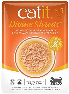 Catit Divine Shreds Premium Cat Food Topper, 12 Pack, Chicken