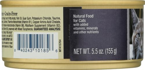 Blue Buffalo Wilderness High-Protein Grain-Free Wet Food for Adult Cats 7+,Chicken Recipe,5.5-oz.,24-Count,(Pack of 24)