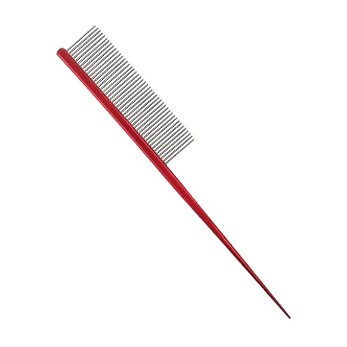 Pet Grooming Comb Rat Tail Comb Trimmer Dog Hairstyle Float Hair Removal Rounded Ends Pet Hair Removal for Home Grooming