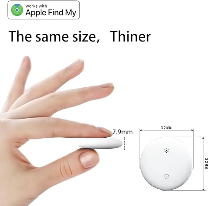 Apple Find My Tracker - Smart Bluetooth Item Finder for Keys, Wallets, Luggage | IP67 Waterproof, 1-Year Battery Life, No Subscription Required