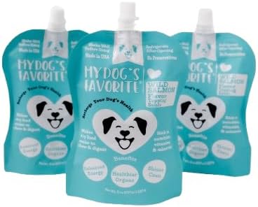 My Dog's Favorite Organic Dog Food Topper - Peanut Butter Food Topper Nutrient-Rich Meal Enhancer Omega-3 Vitamin E - Healthy Dog Wet Food for Skin Digestion - Ideal for Picky Eaters & Dry Food (8oz)