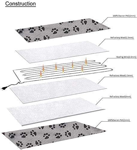 Extra Large Pet Heating Pad for Dogs, Cats & Puppies - Electric Heated Bed Mat & Blanket for Whelping Box & Outdoor Dog House - Water Resistant & Easy Clean