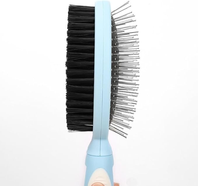 Dog Cat Comb Double-Sided Steel Needle Combs Pet Grooming Combs Brush for Short Long Hair Dematting Comb Pet Supplies Dematting Tools - Pink
