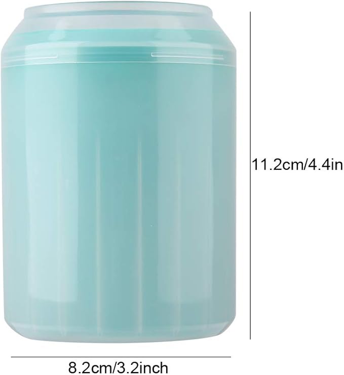 Portable Pet Paws Cleanseing Cup, Multifunctional Grooming Tool for Cats and Dogs, Rubber Silicunique, Easy to Cleanse and Use (Green)
