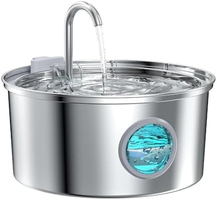 Selene The Doggy Fountain, Quiet Floor-Standing Pet Water Fountain, Automatic Dog Watering Dispenser Bowl Feeding & Watering Supplies (3.2L Round Faucet)