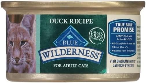 Blue Buffalo Wilderness Duck Canned Cat Food, Case of 24