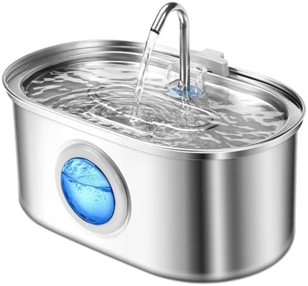 Selene The Doggy Fountain, Quiet Floor-Standing Pet Water Fountain, Automatic Dog Watering Dispenser Bowl Feeding & Watering Supplies (Oval)