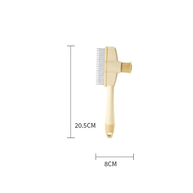 Cat Comb - Cat Grooming Comb, Shedding Hair Brush,Cat Brush With Release Button,For Cats Dogs Easy Grip Handle That Ensures Comfort And Control