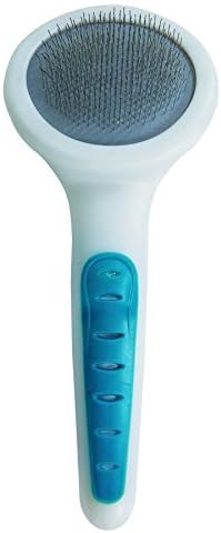 Aspen Pet Bamboo Furbuster Soft Pin Slicker Brush, Small, Teal/Pearl