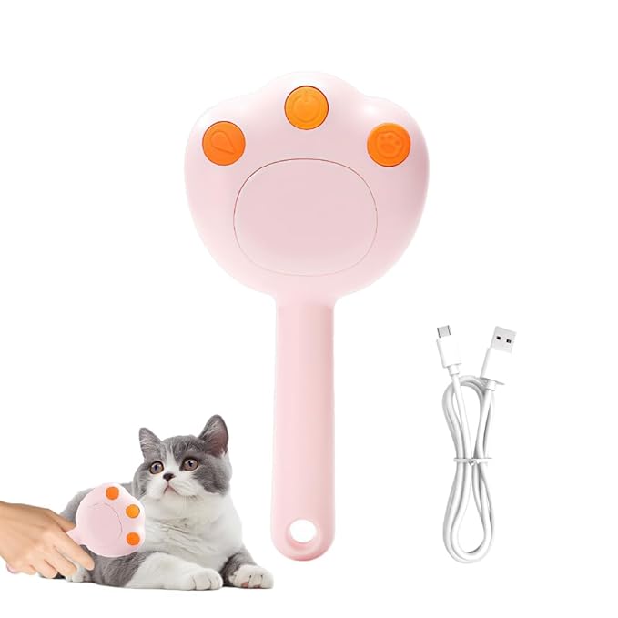 Cat Steam Brush,Cat's Paw Modeling Pet Steam Groomer Comb Built-in Misting Spray for Pets Cats Dogs Shedding Haired Grooming