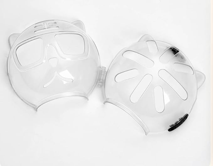 Pet Supplies, Cat Space Head Cover, Cat Head Cover, Anti Bite, Bathing, Nail Cutting, Fighting, Scratching, Licking (Cat Ear Space Head Cover (Transparent), Small)