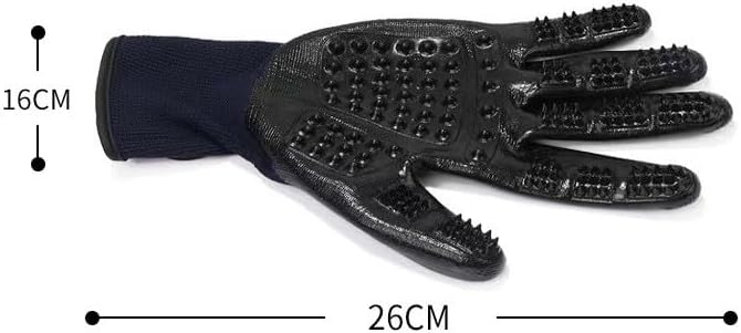 Hands on Pet Grooming Gloves for Dogs, Cats, and Horses – Gentle Deshedding Brush, Hair Remover, and Massage Tool