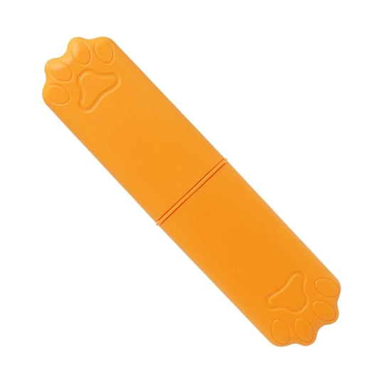 TOYANDONA Pet Comb for Cats and Dogs Detangling Shedding Brush with Fine Teeth Hair Removal Tool for Grooming and Dematting Orange Color Suitable for Small to Medium Pets