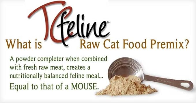 TCfeline Raw or Cooked Cat Food - A Premix/Completer/Supplement to Make Homemade Cat Food Diet. All Natural, Grain Free, Human Grade, Species Appropriate (w/Chicken Liver - Trial 4.2 oz)