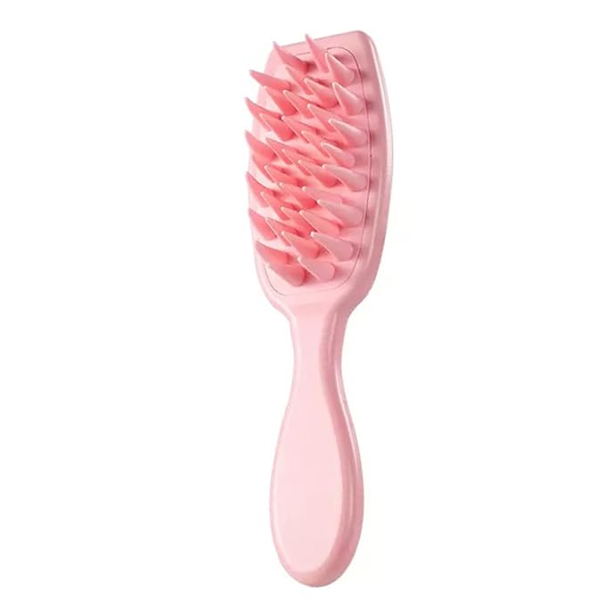Pet Grooming Brush Dog Bath Massage Brush Silicone Handle Soft Pet Comb for Dogs Puppy Bathing Supplies Pink