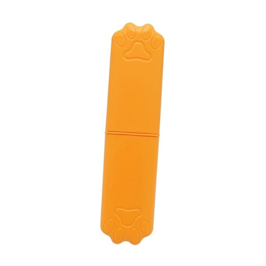 Toyvian Pet Grooming Comb for Dogs and Cats, Orange Fine-tooth Shedding Brush, Dematting Hair Removal Tool for Pet Fur Care