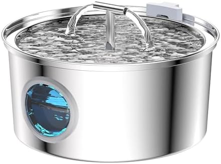 Selene The Doggy Fountain, Quiet Floor-Standing Pet Water Fountain, Automatic Dog Watering Dispenser Bowl Feeding & Watering Supplies (3.2L Round T-Type)