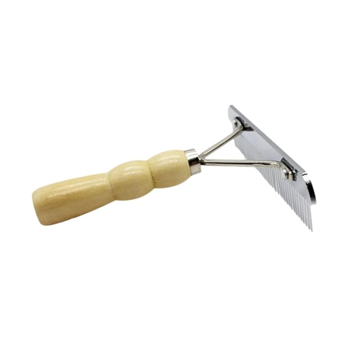 BESPORTBLE Wooden Handle Pet Comb Stainless Steel Brush for Dogs Cats Grooming Tool for Removing Mats Loose Hair Skin-friendly