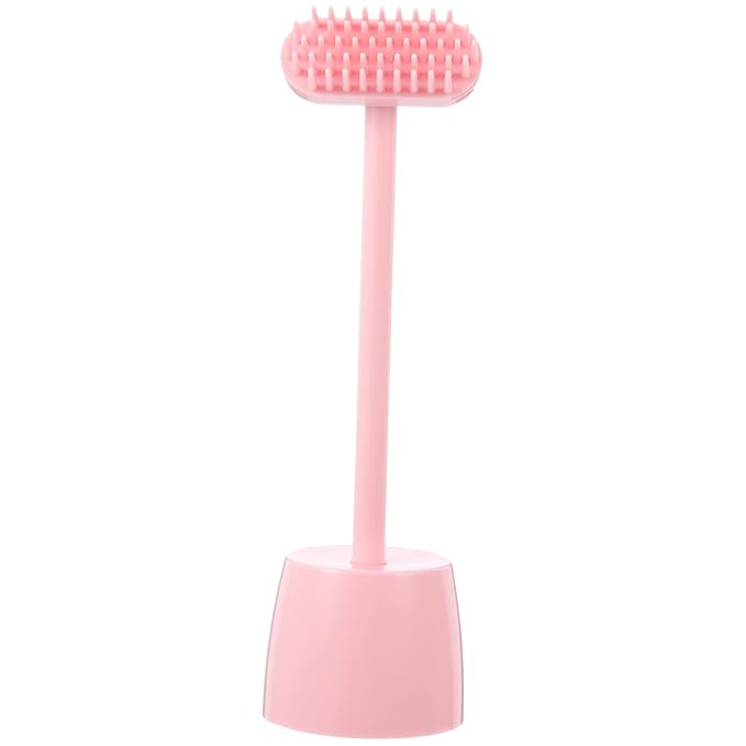 1pcs Cat Grooming Brush Multifunctional Cat Scratch Massage Tool for Self-grooming Safe Material Pet Hair Cleaning and Relaxation Brush Pink